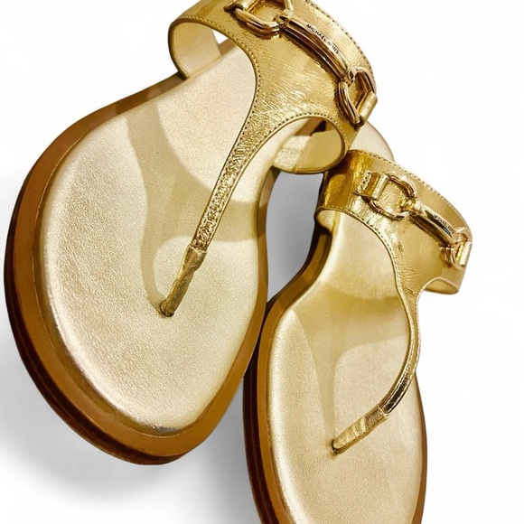 Michael Kors Elegant Gold Women's Sandals - Picture 3 of 6